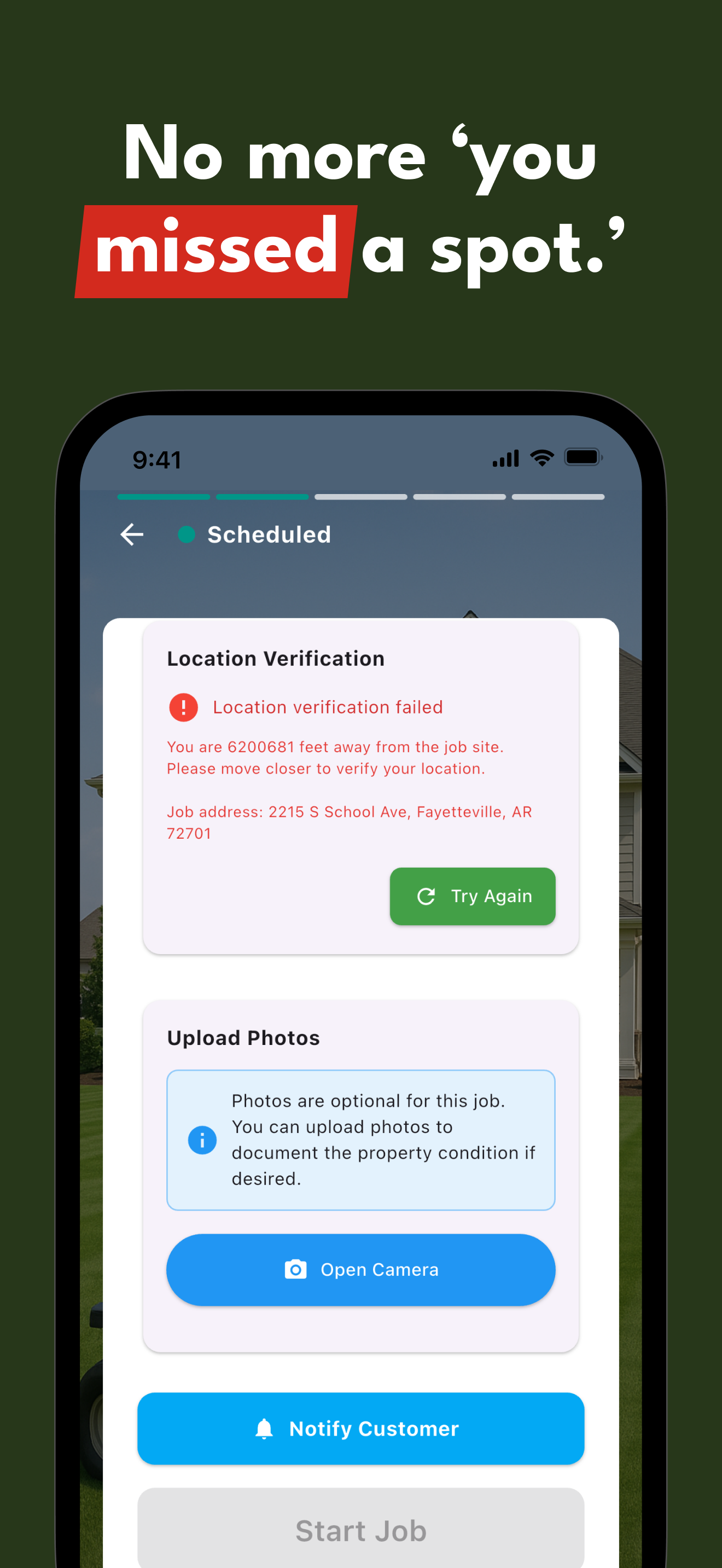 Location-verified visits