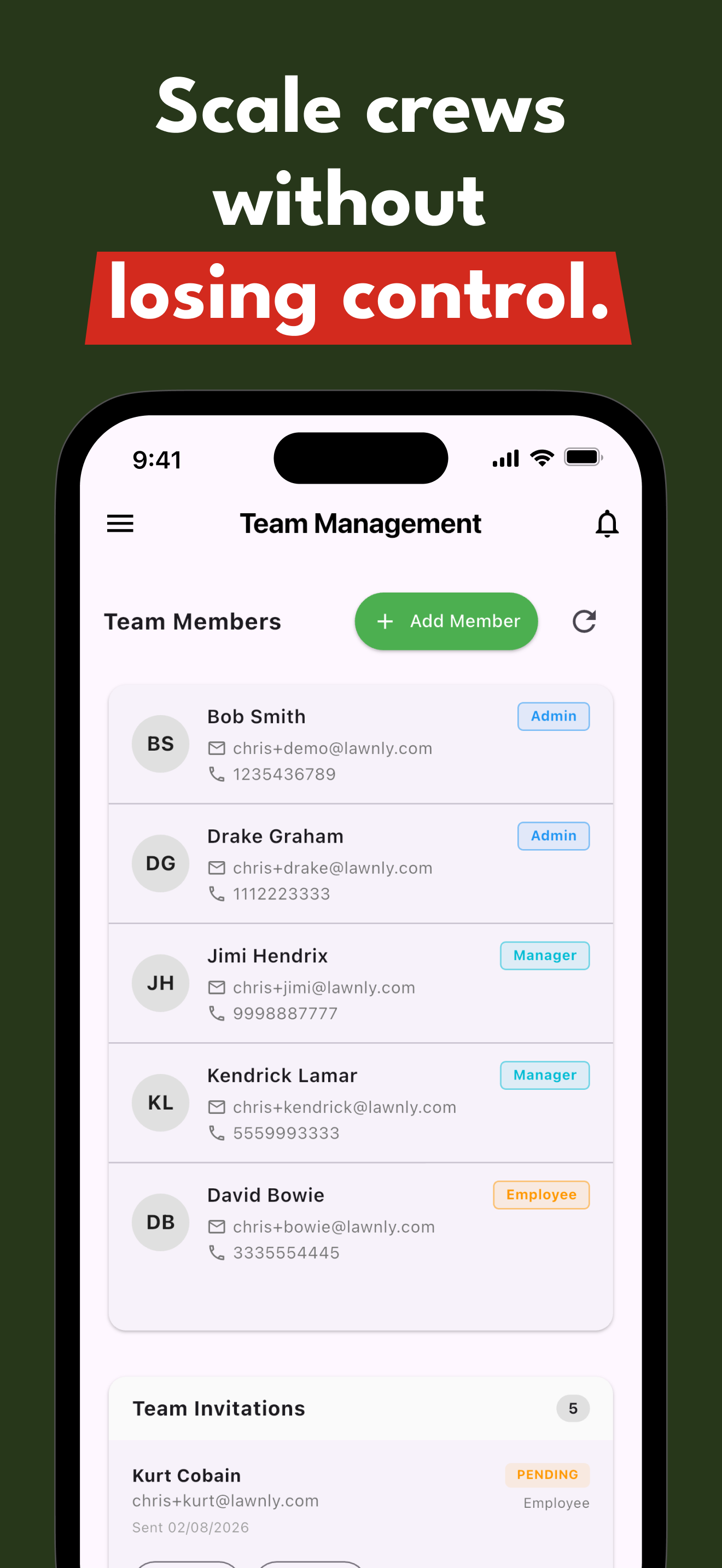 Manage your crew