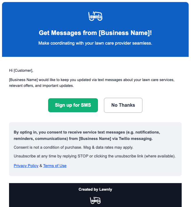 SMS Consent